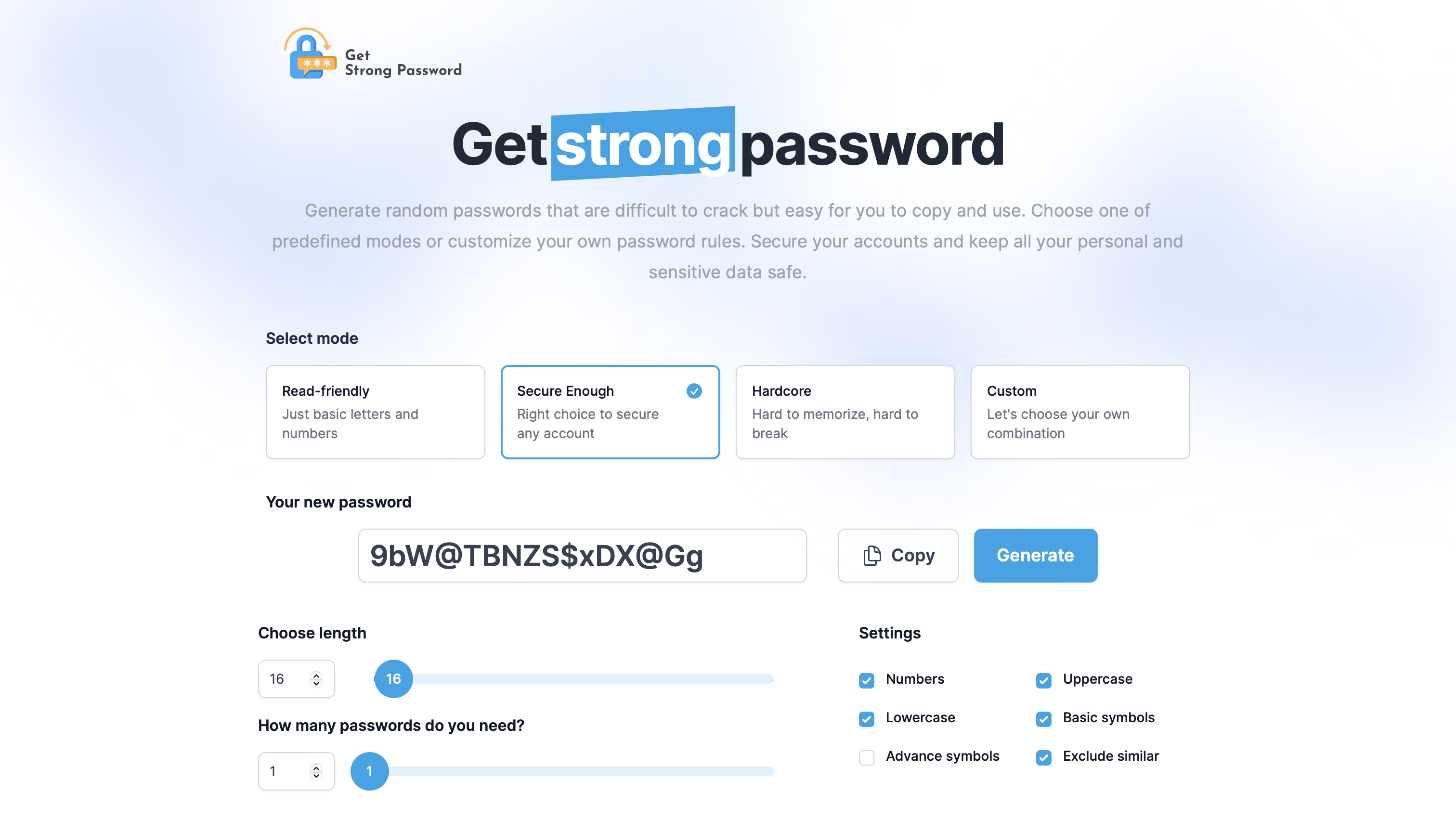 GetStrongPassword